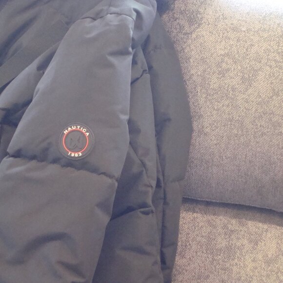 Nautica Puffer Jacket Women S Black Faux Fur Trim Hooded RN 94468 BARLEY USED! - Picture 11 of 12